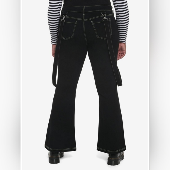 HOT TOPIC Invader Zim GIR Suspender Flare Pants NWT Size 18 - Picture 7 of 8